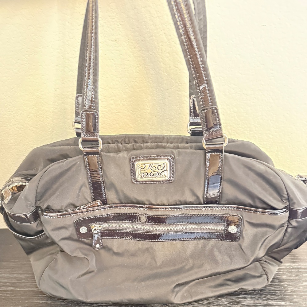 Brighton Black Nylon Duffle Bag-Great Condition-Light Wear-Shoulder Strap Incl.